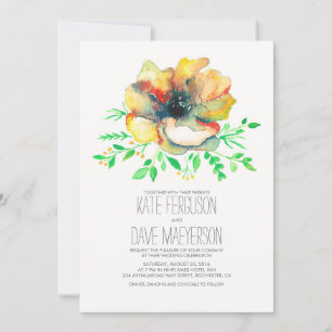 Invitation Aquarelle romantique Floral Summer Wedding Invite