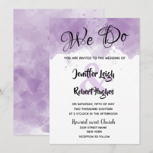 Invitation Aquarelle romantique lavande mariage