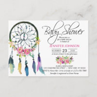 Aquarelle rose Boho Dreamcatcher Baby shower