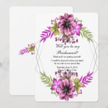 Aquarelle rose Et Vert Florale