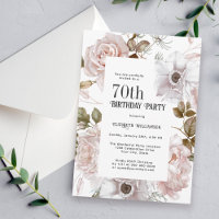 Aquarelle rose glace Roses Floral 70e anniversaire