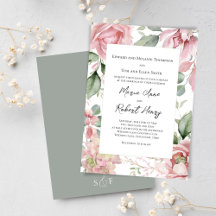 Aquarelle rose pâle Mariage Floral