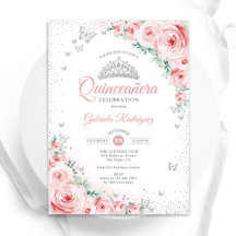Aquarelle rose pâle Rose Quinceanera