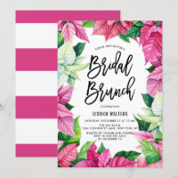 Aquarelle rose Poinsettias Floral Bridal Brunch