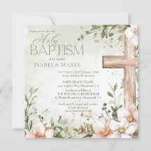 Aquarelle rose rousse fleurs rose croix en bois ba