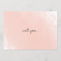 Aquarelle rose Simple Serez-Vous Ma Femme D'Accuei