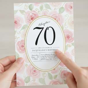 Invitation Aquarelle rose : un anniversaire personnalisé