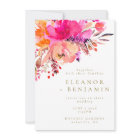Aquarelle rose vif Mariage floral blanc