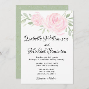 Invitation Aquarelle Roses Roses Roses Roses Roses Rose