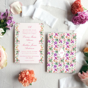 Invitation Aquarelle Rustique Garden Boho Chic Mariage