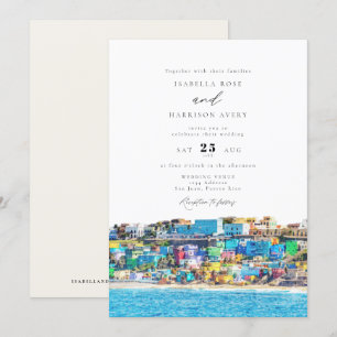 Invitation Aquarelle San Juan Porto Rico Mariage
