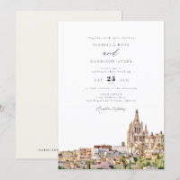 Aquarelle San Miguel Mexico City Skyline Mariage