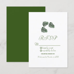Invitation Aquarelle simple Botanique Tropicale Palm Feuilles