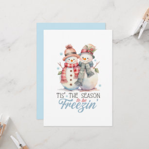 Invitation Aquarelle Snowman