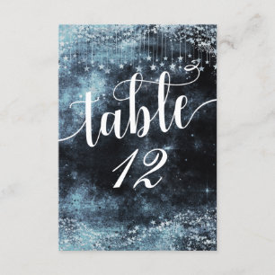 Invitation Aquarelle Starry Night Table Numéro Siège