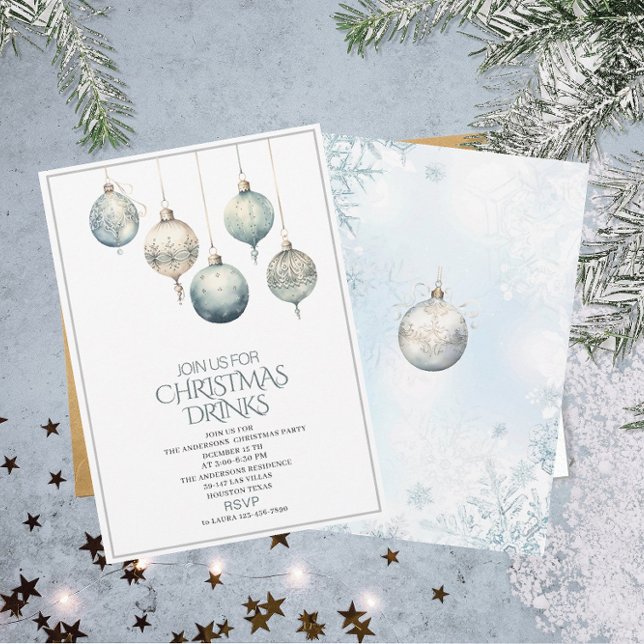 Invitation Aquarelle traditionnelle hiver Joyeux Noël Invi (Créateur téléchargé)