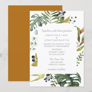 Invitation Aquarelle tropicale