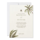 Aquarelle tropicale Palmiers Boho Mariage Photo