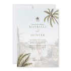 Aquarelle tropicale Palmiers Boho Mariage Photo