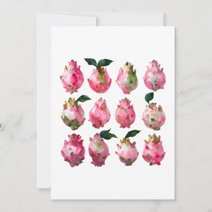 Invitation Aquarelle Tropicale Pitaya