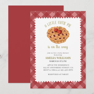 Invitation Aquarelle Un petit baby shower de chute à tarte cu