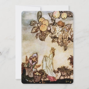 Invitation Aquarelle "Un plat de pommes" par Arthur Rackham