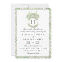 Aquarelle vert et blanc Mariage de crête d'Hydrang