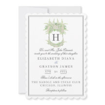 Aquarelle vert et blanc Mariage de crête d'Hydrang
