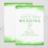 Aquarelle verte de chaux brillante Chic Mariage mo