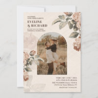 Aquarelle vintage Terracotta rose sauge verdure