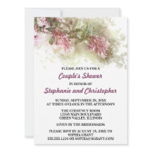 Aquarelle violet Jasmine Mariage Douche Couple