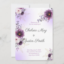 Aquarelle violet or Peony Mariage