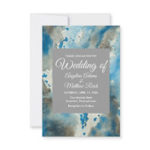 Aquarelle Whimsical Floral Blue Moderne
