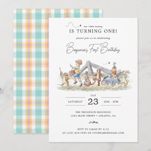 Invitation Aquarelle Winnie les Pooh & Pals Anniversaire