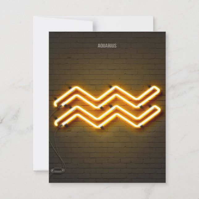 Invitation Aquarius neon sign Canvas (Devant)