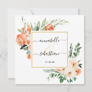 Invitation *~* AR21 QR RSVP Parties scintillant or MARIAGE