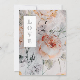 Invitation *~ AR26 Romance Flower QR RSVP Mariage victorien