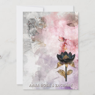 Invitation *~* AR26 Rose 30 QR Victorian RSVP Mariage PHOTO