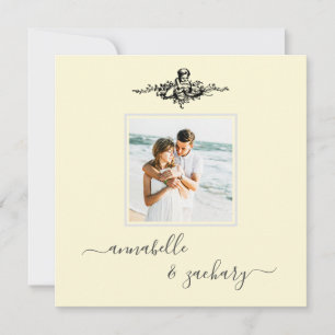 Invitation *~* AR6 Cercles de Cherub QR PHOTO RSVP Mariage