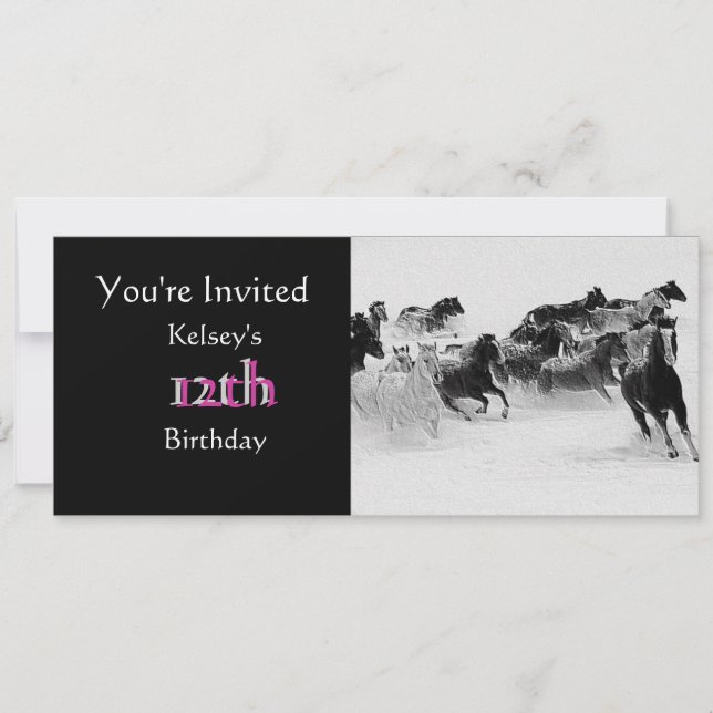 Invitation Arabe de partie de cheval (Devant)