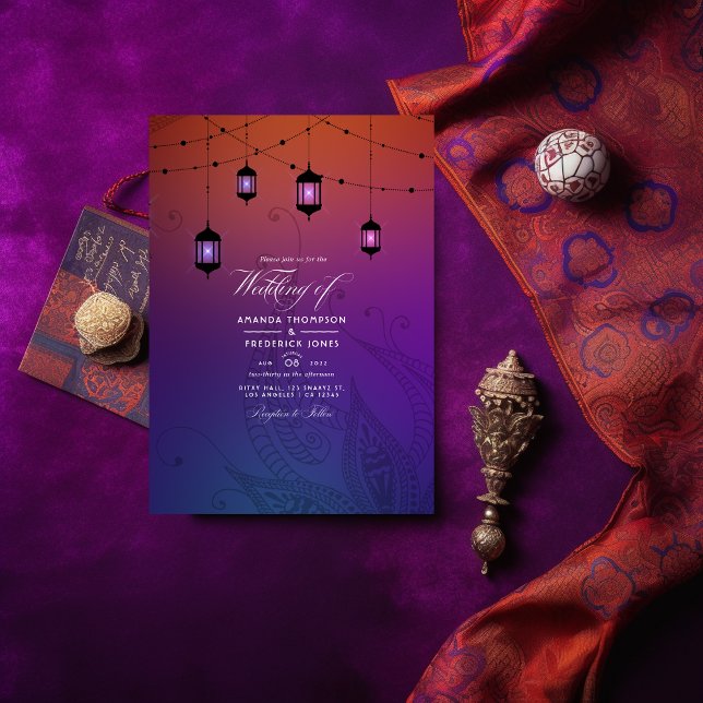 Invitation Arabian Bollywood Mariage Photo (Créateur téléchargé)