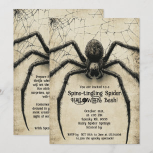 Invitation 🕷️ Araignée à picotements épineux HALLOWEEN Bash