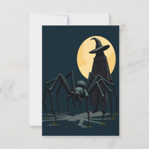 Invitation Araignée, Sorcière, Et Ombre de Clair de Lune