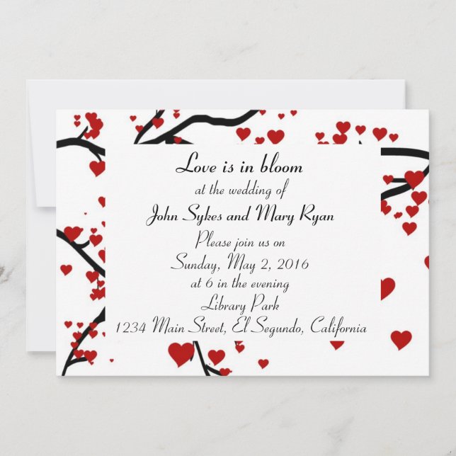 Invitation Arbre cardiaque (Devant)