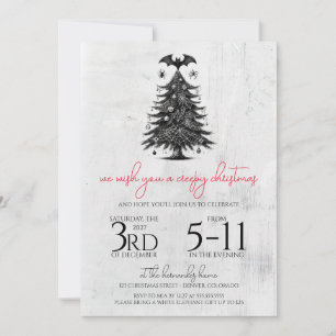 Invitation Arbre de chauves-souris de vacances