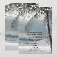 Arbre de cocotier White Palm et mariage de plage a