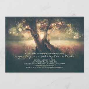 Invitation Arbre de lumières à cordes - Dîner de répétition c