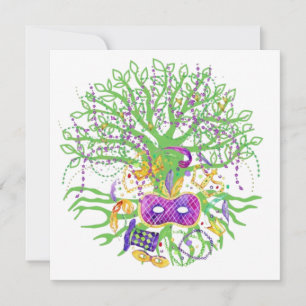 Invitation Arbre de Mardi gras