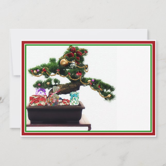 Invitation Arbre de Noël Bonsai (Devant)