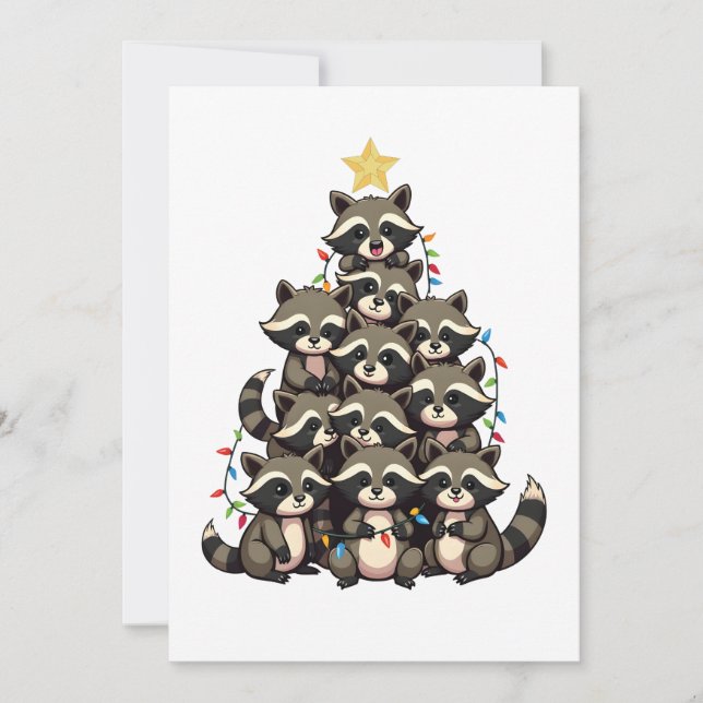 Invitation Arbre de Noël de pingouin Joyeux Noël Noël Noël No (Devant)